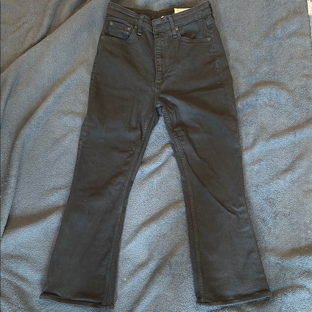 Rag & Bone Black Wide Leg Flare Jeans